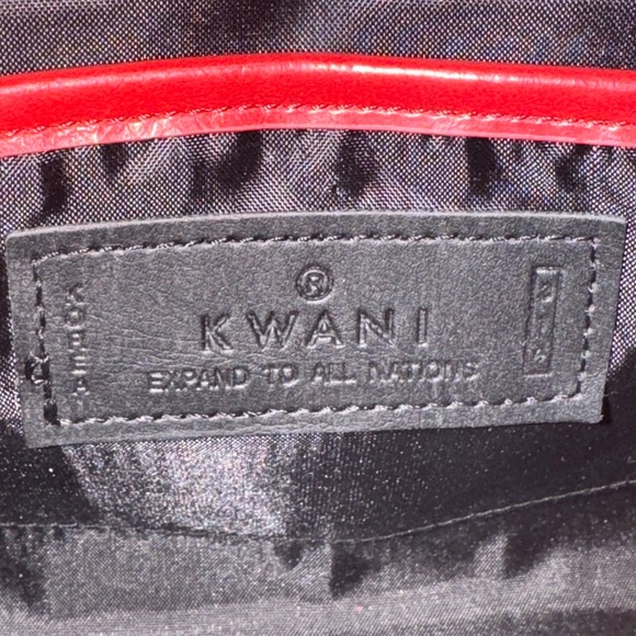 Authentic Korean Kwani Red Micro Studs Tote Crossbody Bag - Picture 4 of 6